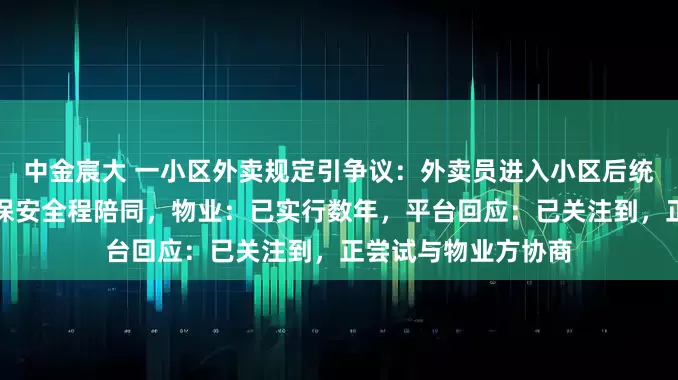 中金宸大 一小区外卖规定引争议:外卖员进入小区后统一乘摆渡车送餐,保安全程陪同,物业:已实行数年,平台回应:已关注到,正尝试与物业方协商